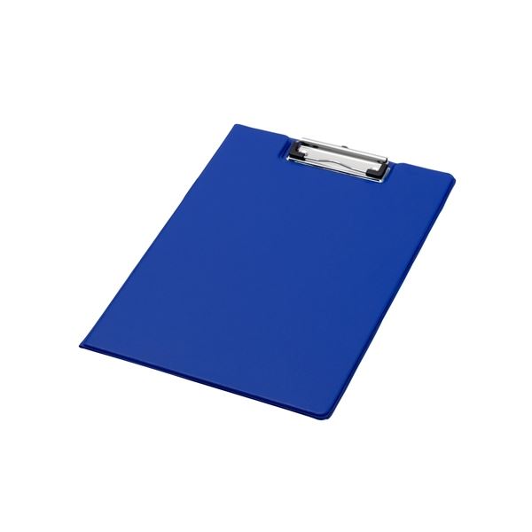 Schreibblock mit Clip und Griffstück Connect laminierter Kunststoff, blau