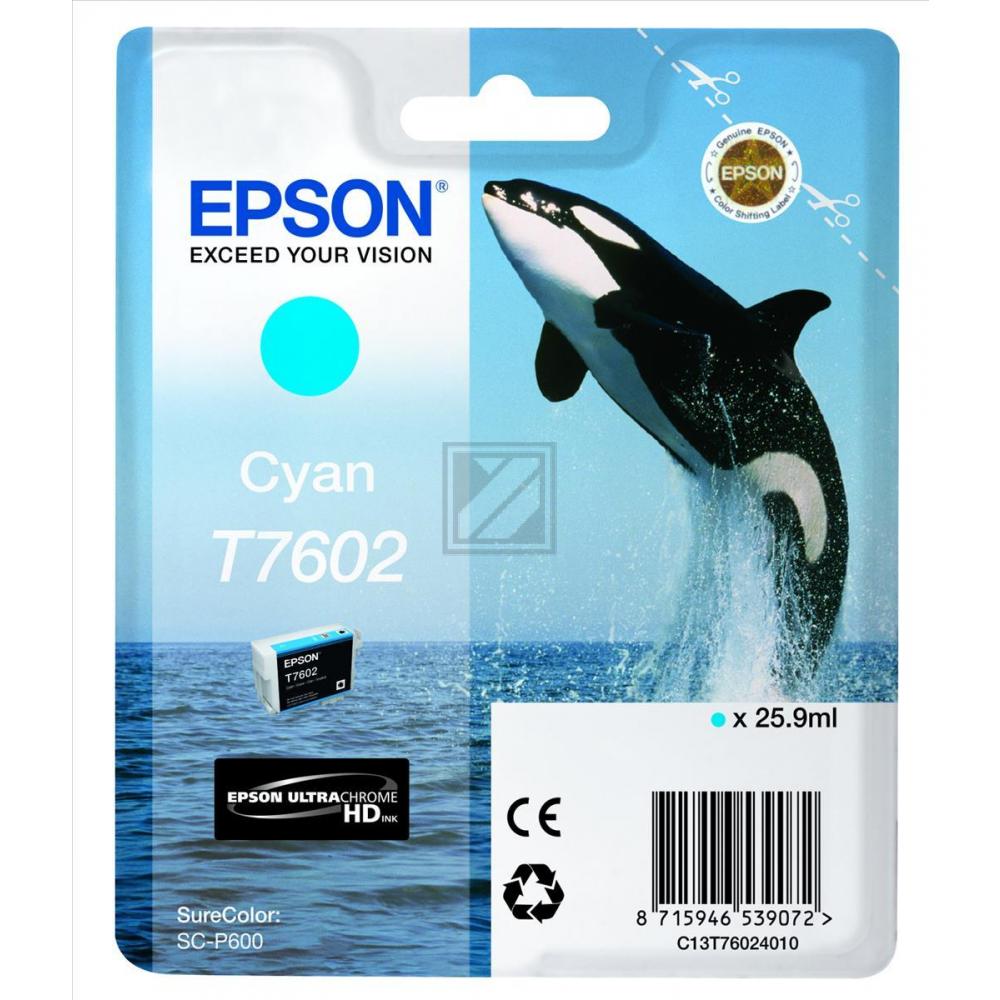 Original Epson C13T76024010 / T7602 Tinte cyan
