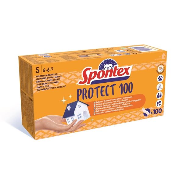 Einweg-Vinylhandschuhe Spontex P- Größe S, 100 Stück