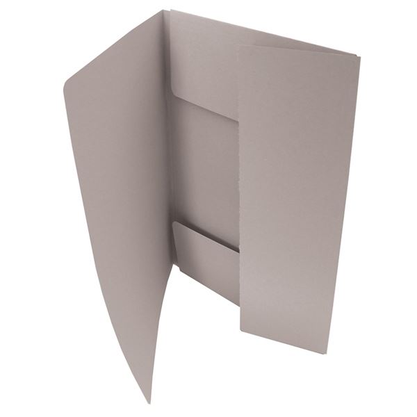 HIT Office A4 Papiermappen mit Klappen, grau, 50 Stück