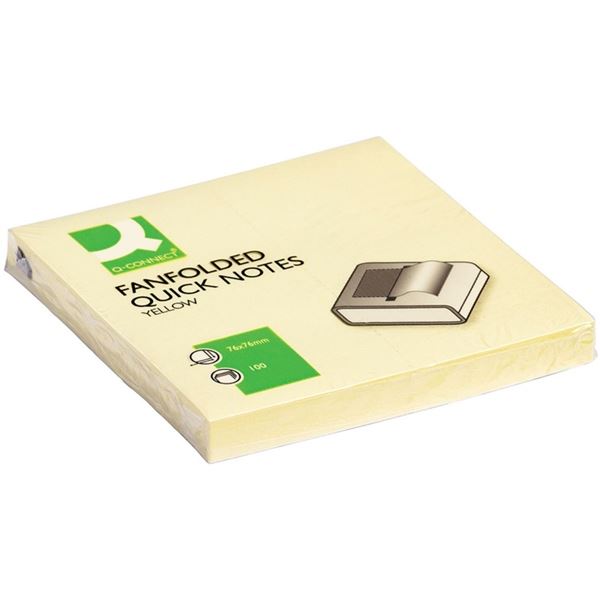 Haftnotizblock Z-Notes gelb Q-CONNECT KF02161 76x76mm
