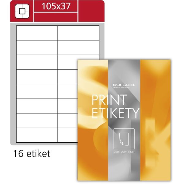 Scan-Etiketten S&amp;K Label-weiß, 105 x 37 mm, 1600 Stück