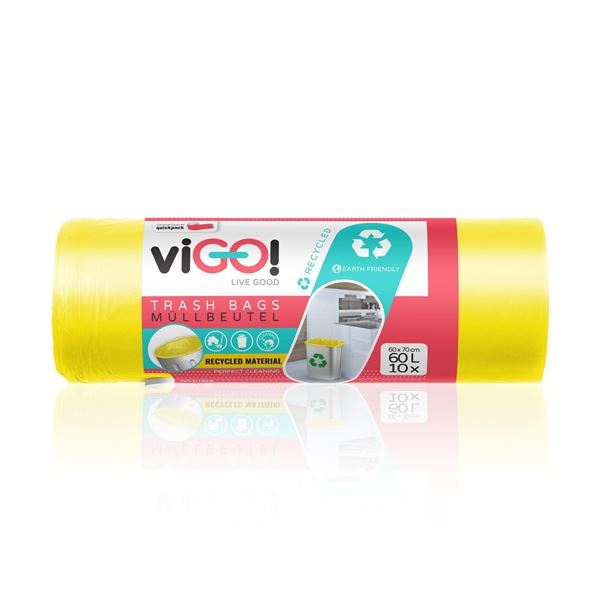 Müllsäcke ViGO - 60 l, gelb, 10 Stück