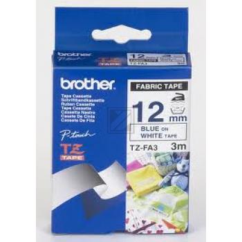 Brother Schriftbandkassette Aufbügelschrift schwarz/weiß (TZE-FA3)