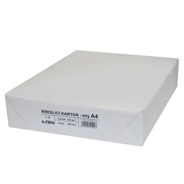 Zeichenkarton A4-Aquarell, 220g/m2, 200 Blatt, weiß