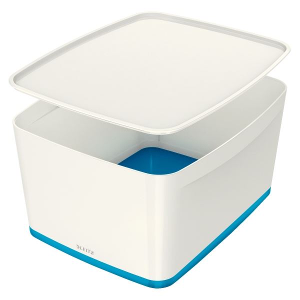 Ablagebox MyBox groß A4 weiß/blau LEITZ 5216-10-36 18 Liter