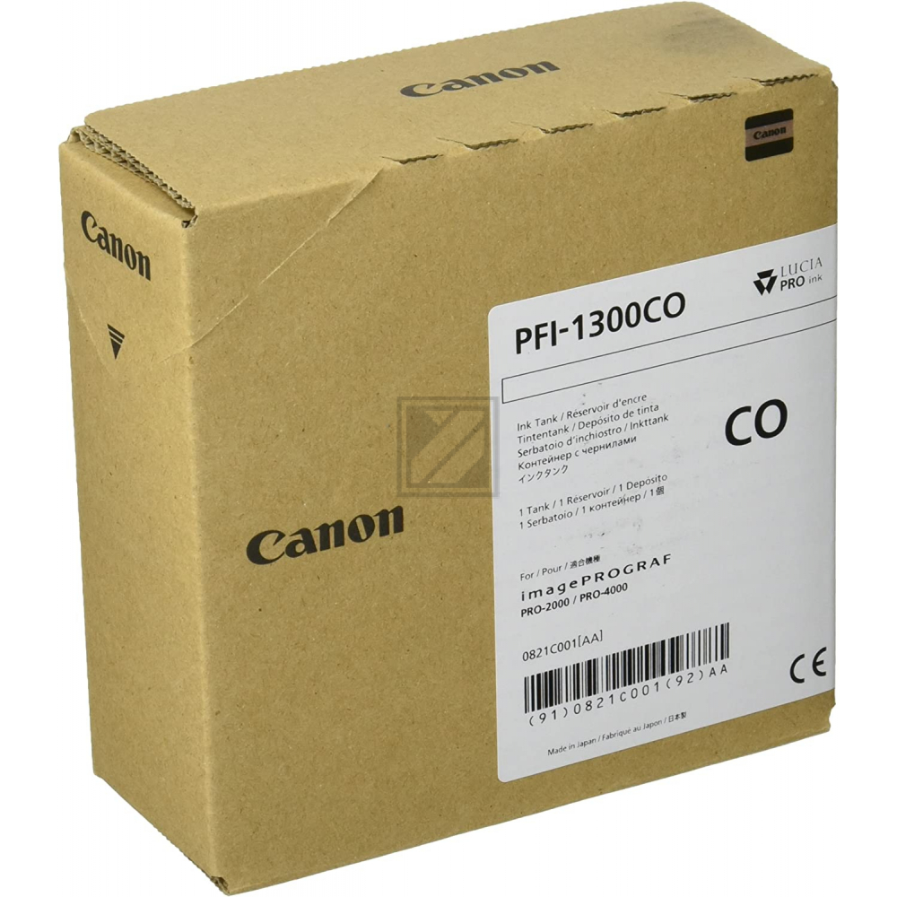 Original Canon 0821C001 / PFI-1300CO Tinte Canon Tintenpatrone Chrom Optimizer (0821C001, PFI-1300CO)