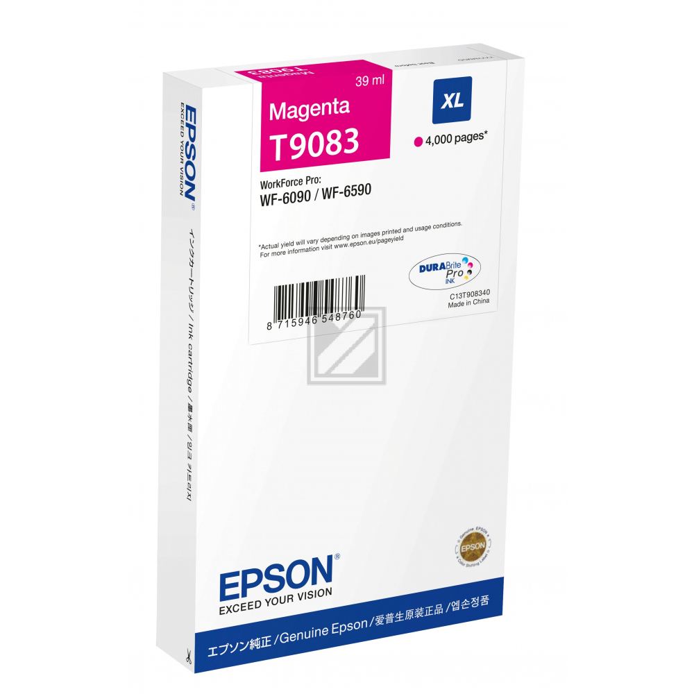 Original Epson C13T908340 / T9083 Tinte magenta