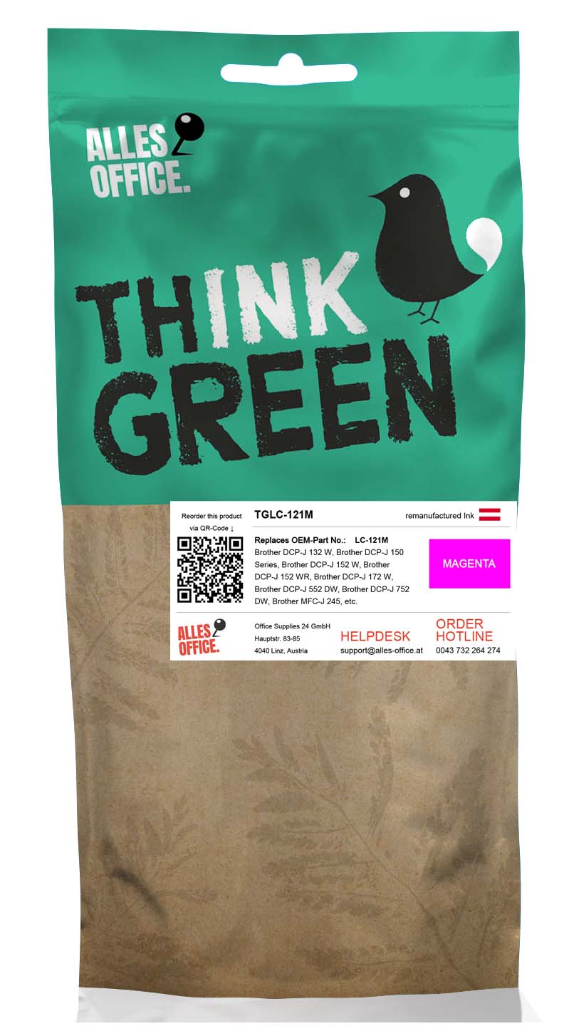 ThinkGreen Brother LC-121M Tinte magenta