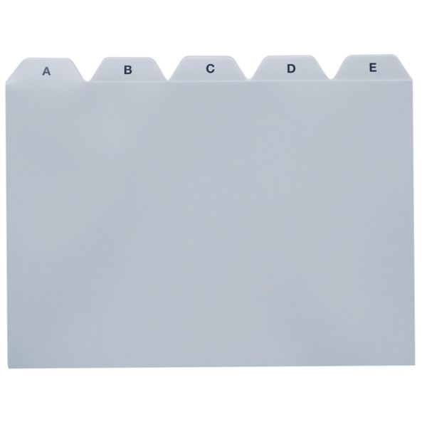 Trennblätter A5 PVC, A-Z, 25-teilig, grau