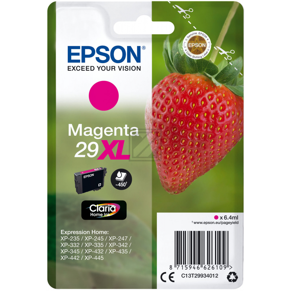 Original Epson C13T29934012 / 29XL Tinte magenta