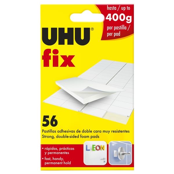 Klebegummi UHU fix, weiß, 56 Stück