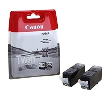 Canon Tintenpatrone 2 x schwarz (2932B012, PGI-520PGBK)