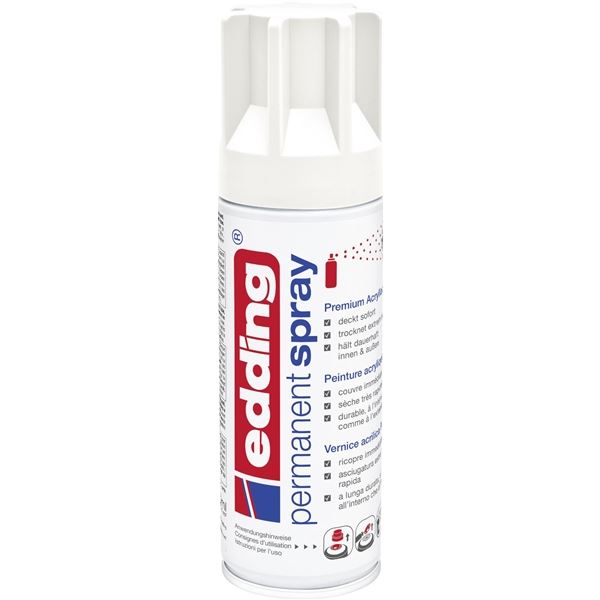 Acrylspray Edding 5200, verkehrsweiß matt