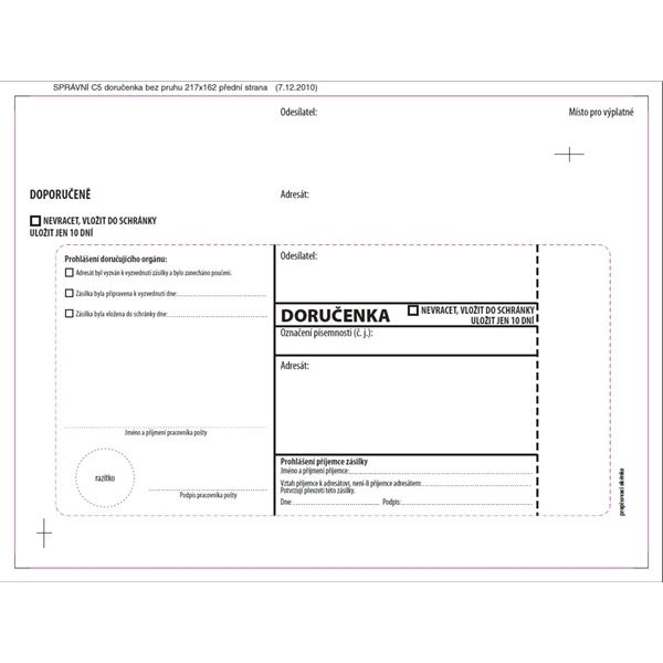 Lieferscheine C5-ohne Pr.,Verwaltungskontrolle,Abdeckstreifen,100Stück