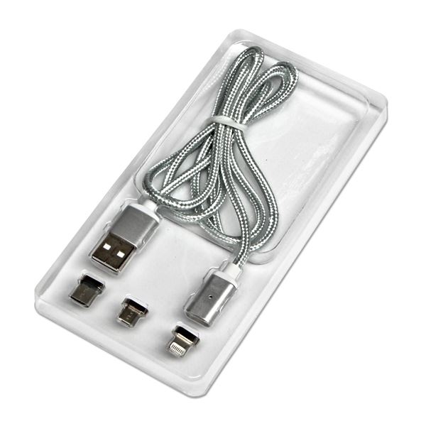 USB 2.0 A-M magnetisch (Typ C+Ligthning+USB micro B)