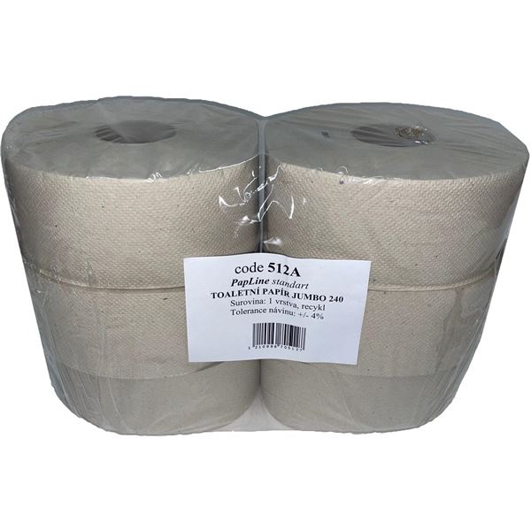 Toilettenpapier Jumbo, 1-lagig, 6 Rollen