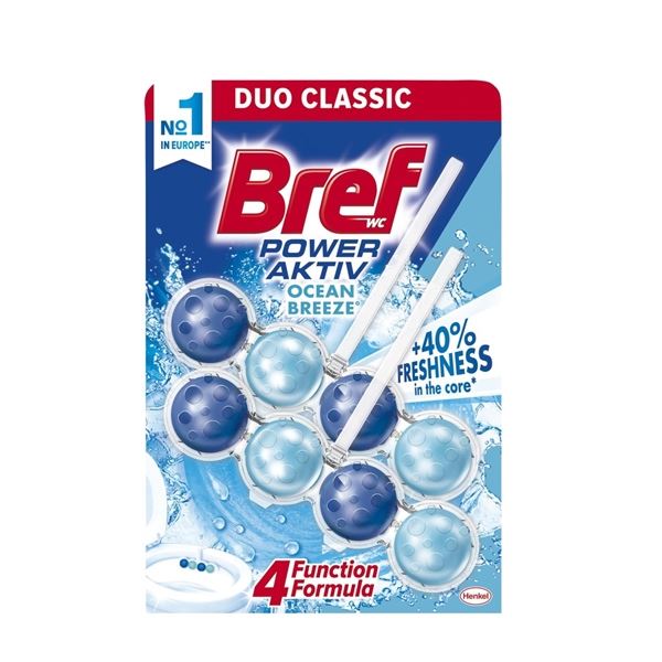 Toilettenstein Bref Power Aktiv, Meeresbrise 2x 50g