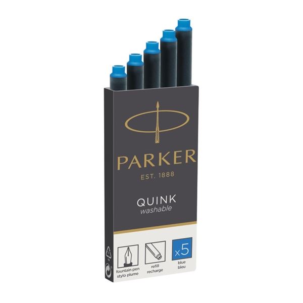 Flaschen Parker, blaue Tinte, waschbar/abwaschbar, 5 Stück (402100 001)