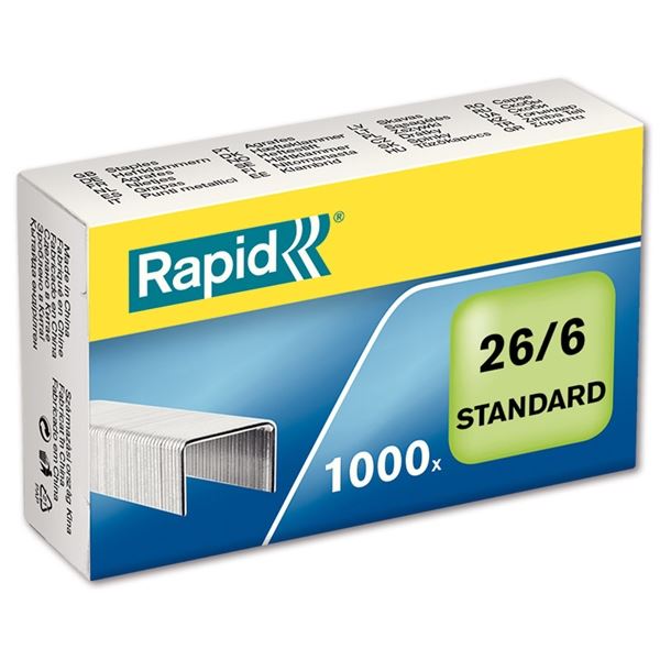 Nachfüllpackungen für Heftgeräte RAPID, 26/6, 1000 Stück