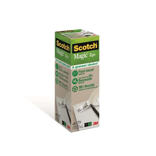 Scotch Magic Klebeband recycelt,19mmx33m,9Stück