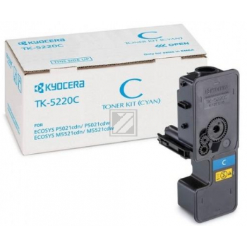 Original KYOCERA 1T02R9CNL1 / TK-5220C Toner cyan Kyocera Toner-Kit cyan SC (1T02R9CNL1, TK-5220C)