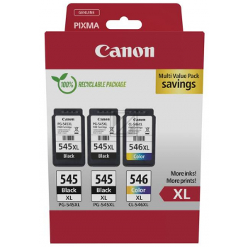 Original Canon 8286B013 / PG-545+CL-546XL Tinte schwarz, cyan, magenta, gelb - 3 Stück