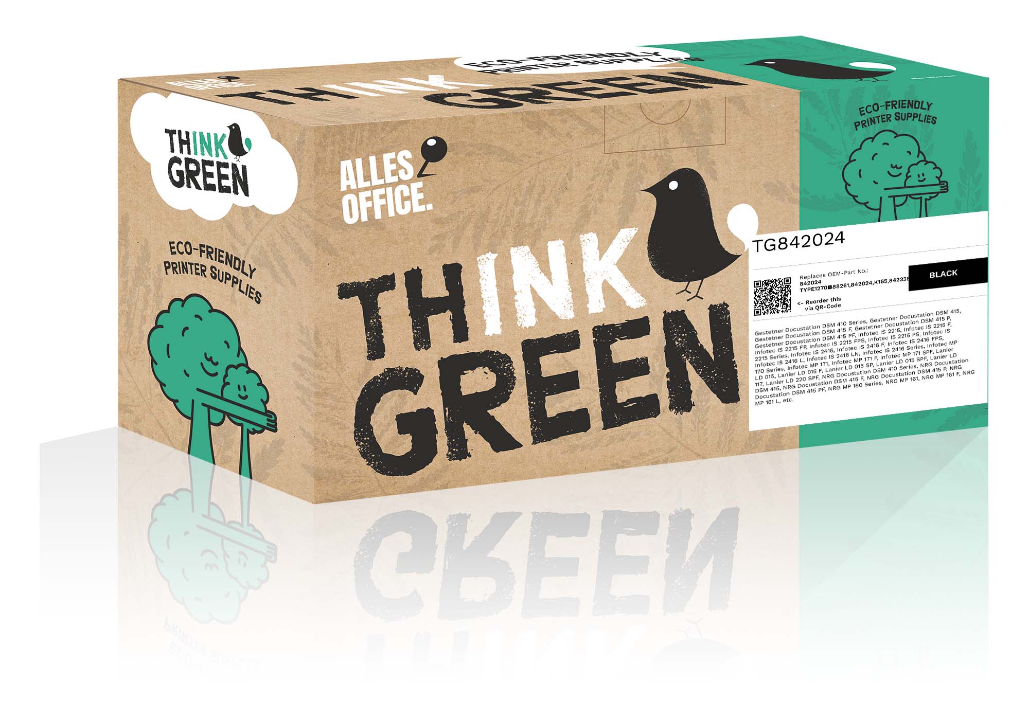 ThinkGreen Ricoh 842024 / TYPE1270D / 888261,842024,K165,842338 Toner schwarz