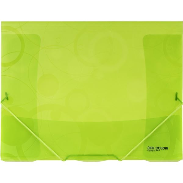 Mappen mit Klappen und Gummiband NEO COLORI,grün