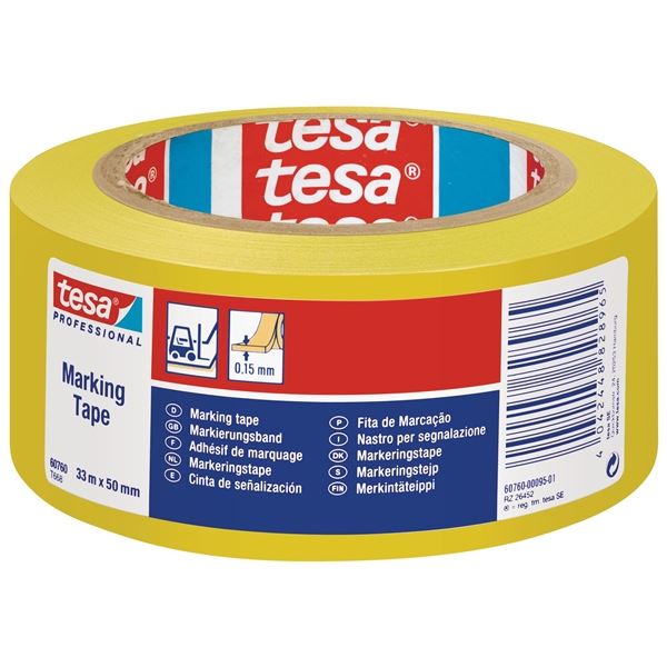 Tesa Markierungsband, 50 mm x 33 m, gelb