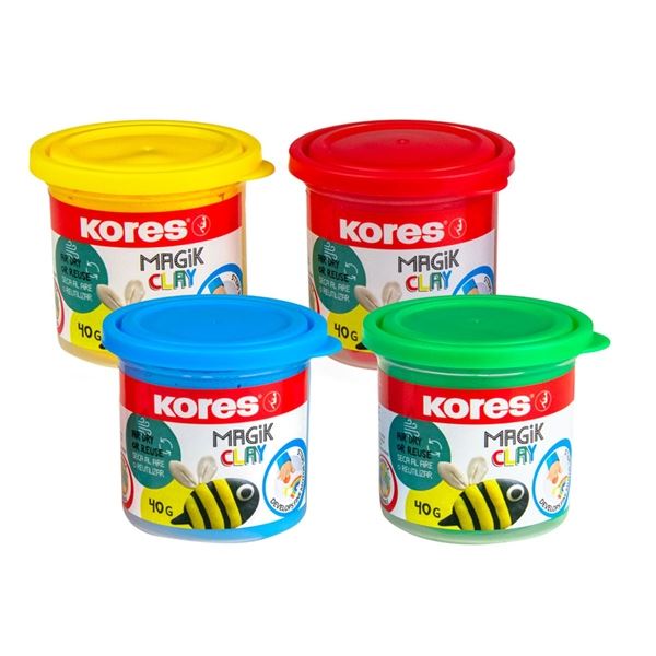 Modelliermasse Kores MAGIK CLAY, 4 Farben
