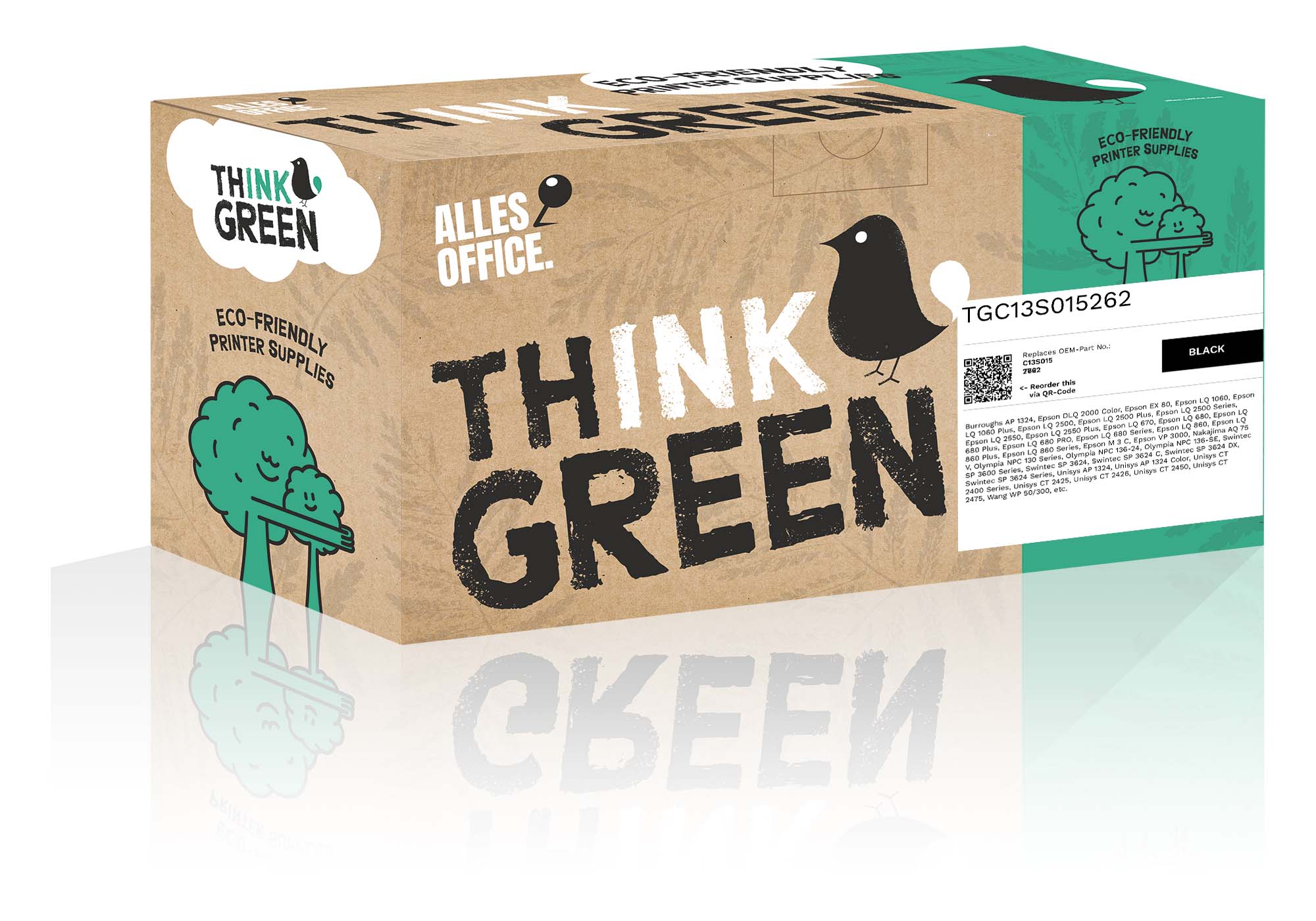 ThinkGreen Epson C13S015262 / 7762 Farbband schwarz
