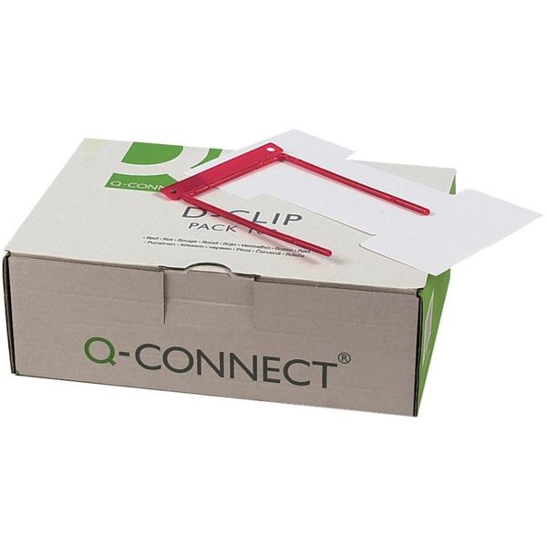 Archivierungsklammern Q-Connect, 100 Stück, rot