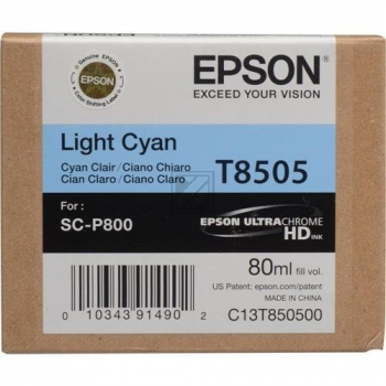 Original Epson C13T850500 / T8505 Tinte cyan hell