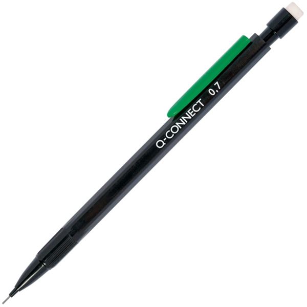 Connect 0,7 mm Mikrobleistift mit grünem Clip, schwarzes Gehäuse