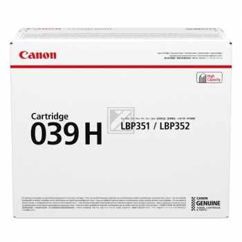 Original Canon 0288C001 / 039H Toner schwarz Canon Toner-Kartusche schwarz HC (0288C001, 039H)