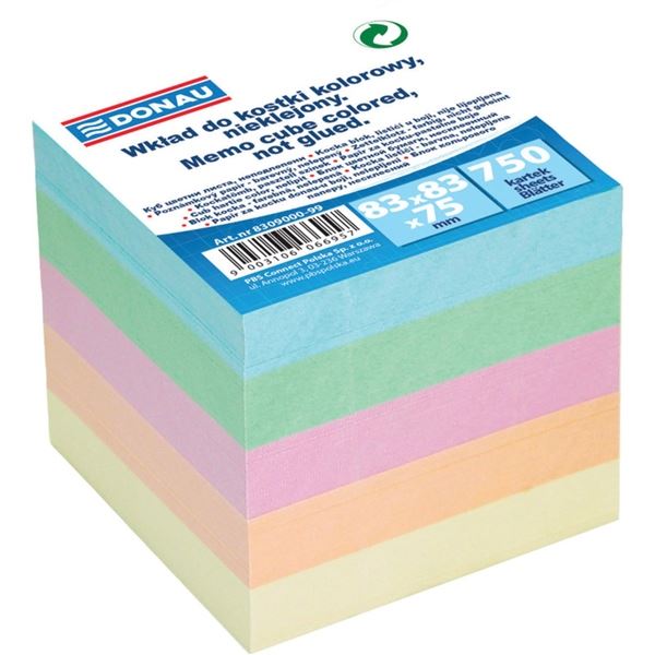 DONAU Palette, nicht klebend, pastellfarben, 83 x 83 x 75 mm