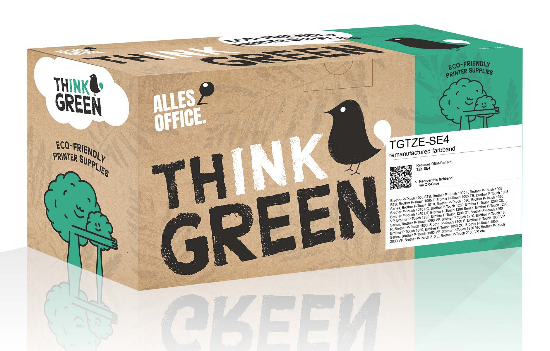 ThinkGreen Brother TZe-SE4 Farbband schwarz weiss