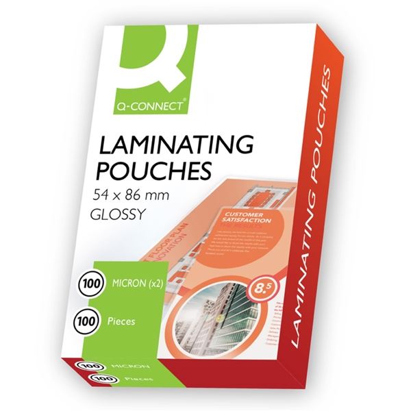 Laminierfolie Connect 54 x 86 mm für Heißlaminierung, 100 µm, 100 Stück