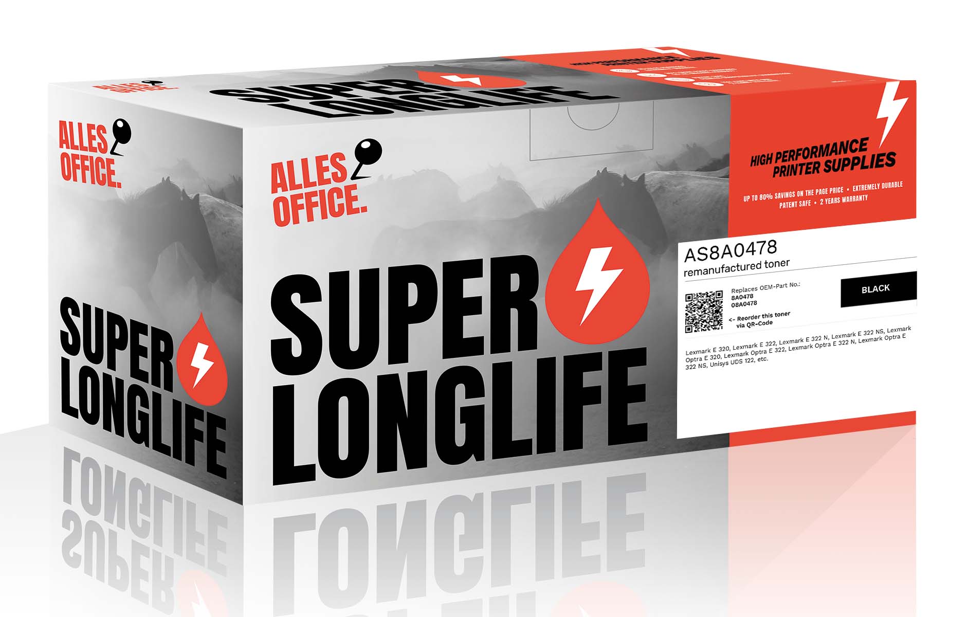 Superlonglife Lexmark 8A0478 / 08A0478 Toner schwarz