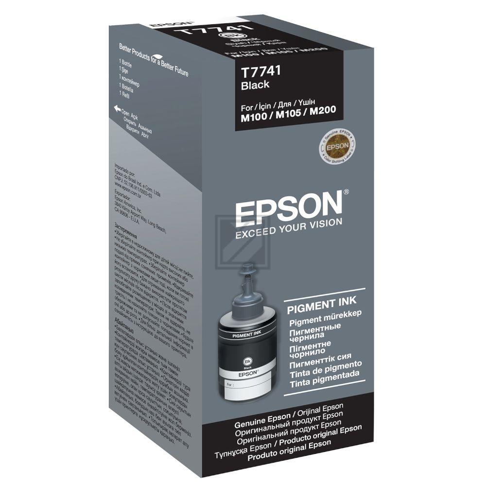 Test Epson Tintennachfüllfläschchen schwarz (C13T77414A, T7741)