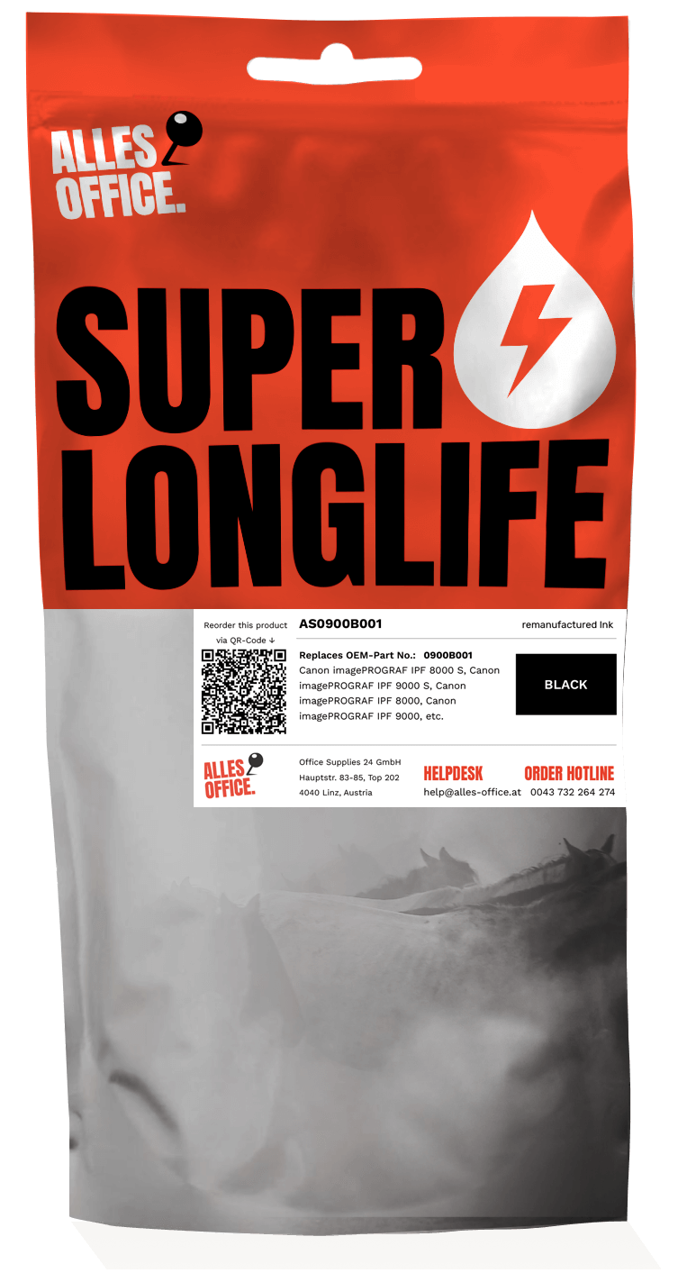 Superlonglife Canon 0900B001 / PFI-701BK Tinte schwarz