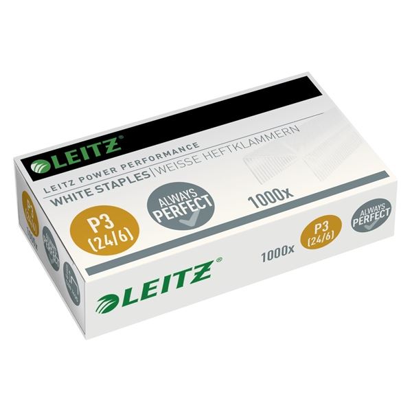 Leitz-Drähte, 24/6, 1000 Stück, weiß