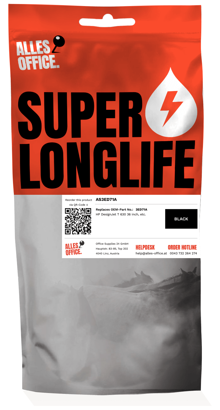 Superlonglife HP 3ED71A / 712 Tinte schwarz