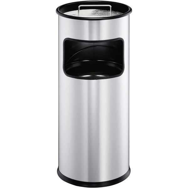 Abfallbehälter mit Aschenbecher Durable 17 L, Edelstahl