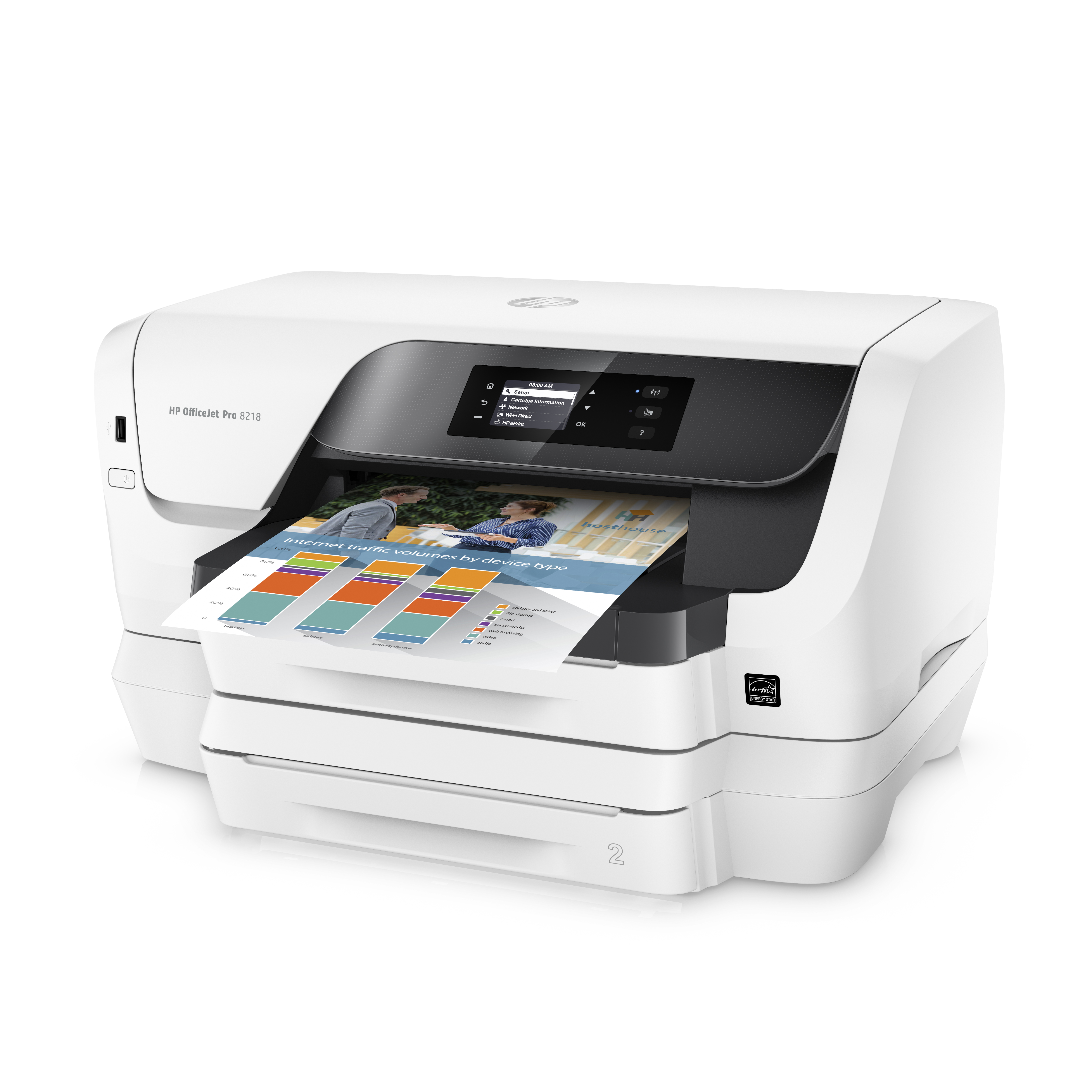 HP Officejet Pro 8218 Tintenstrahldrucker Farbe 2400 x 1200 DPI A4 WLAN