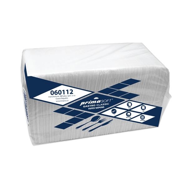 Papierservietten Prima Soft - weiß, Gastro, 500 Stück