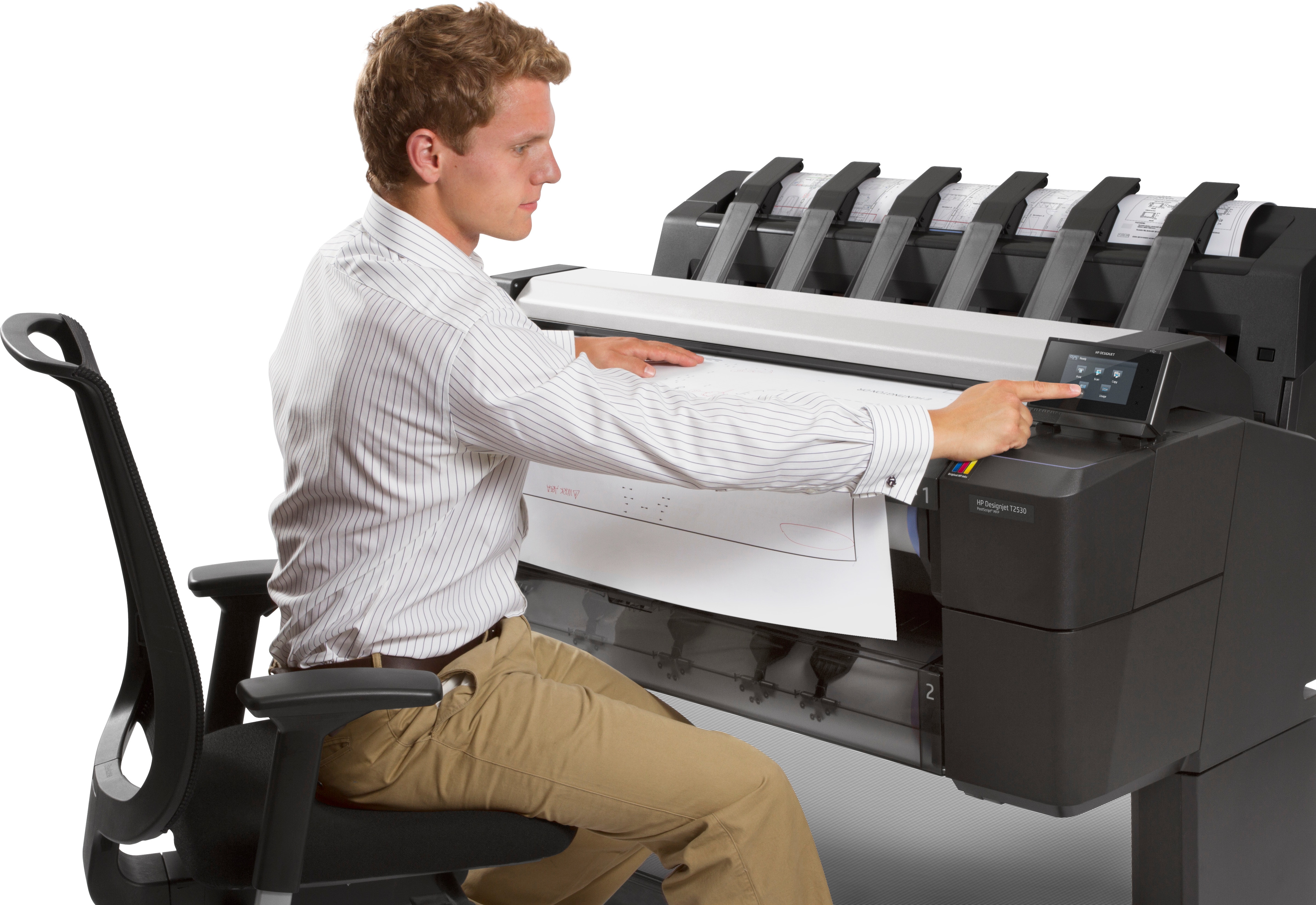HP Designjet T2530 Großformatdrucker Thermal inkjet Farbe 2400 x 1200 DPI A0 (841 x 1189 mm) Eingebauter Ethernet-Anschluss