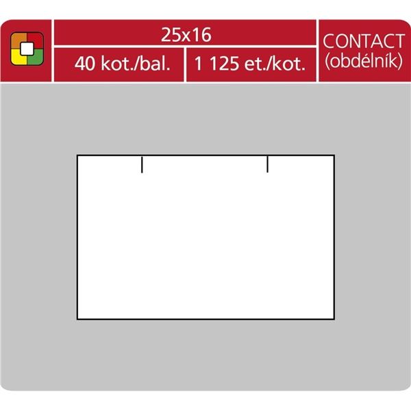 Preisetiketten CONTACT - 25x16, 1125 Stück, weiß