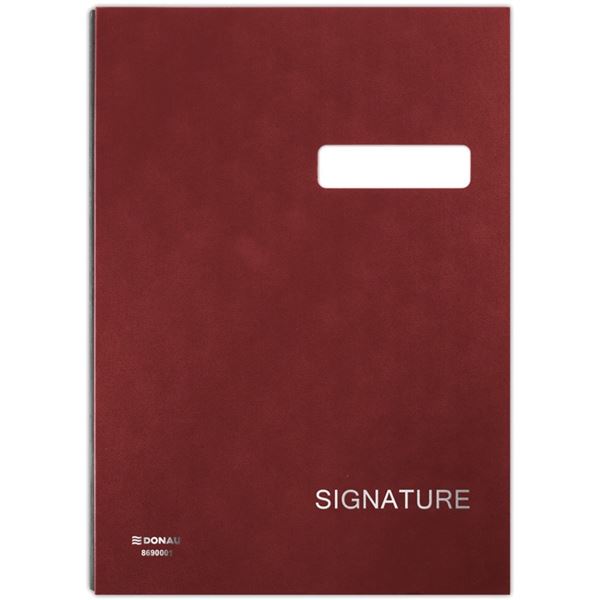 Unterschriftenheft Donau - A4, weinrot, 20 Blatt